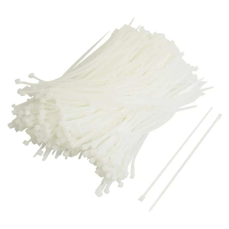

1000 x Self Locking Cable Nylon Zip Ties Fastener Off White 3mm x 150mm