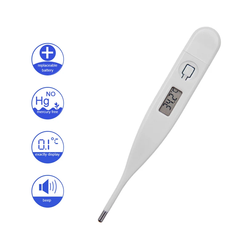 

LCD Electronic Thermometer Kids Head Digital Measuring Tool of Baby Infant Mouth Adult Children Medical Body Fever Thermometer