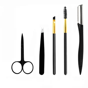 

5Pcs / Set Professional Eyebrow Knife Scissorss Eyebrow Brush Scorpion Thrush Tool Makeup Tools Set Kit