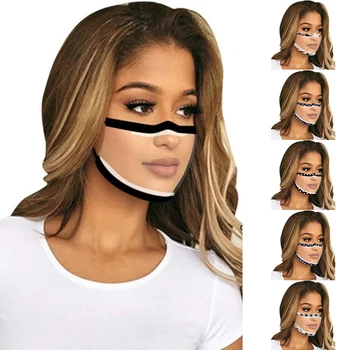 

Mini Shield Washable Reusable Comfortable Mask Transparent PVC Visual Mask Mouth Face Cover Washable Masks with Clear Window