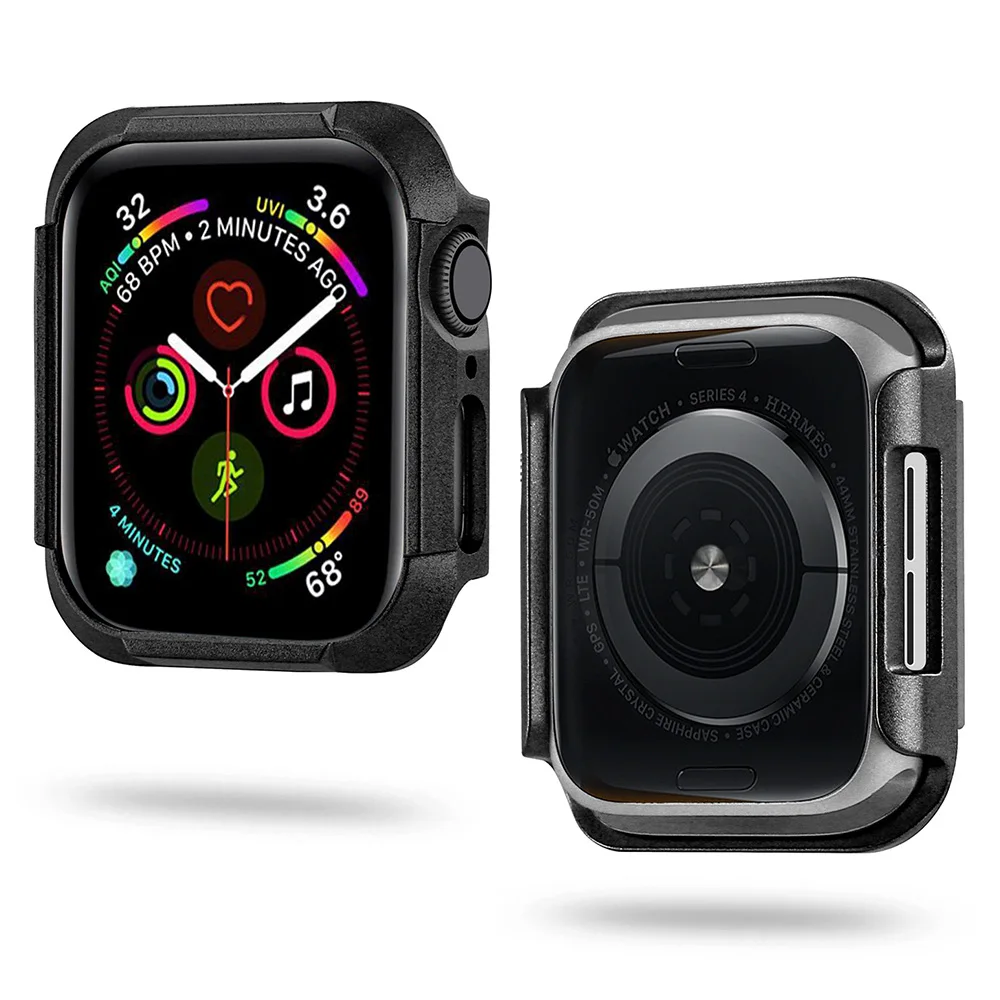 4 цвета PC чехол для часов Apple Watch Series 5 4 40 мм 44 мм Защитная крышка тонкий бампер для iWatch твердая рамка аксессуары