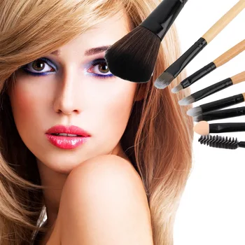 

Professional 8 PCS Face Cosmetics Makeup Brushes Set , Brand Make Up Brushes, Face Car