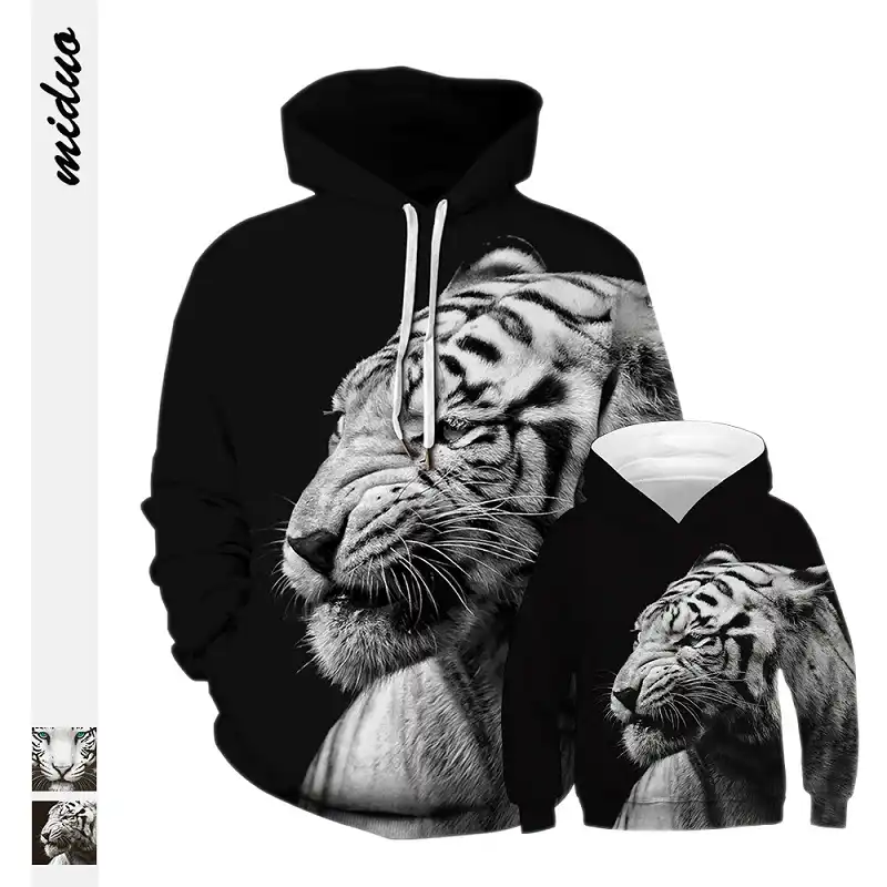 tiger print hoodies