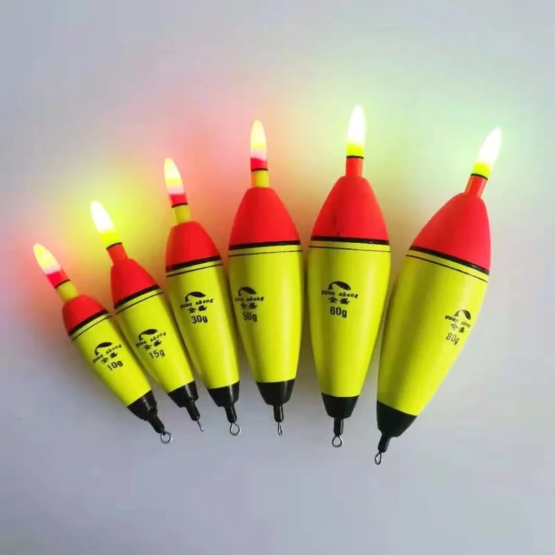 Fishing Tackle 1pc Luminous Buoyancy 10g-100g Green Light Night Electronic Light Floating Long Rock Fishing Float EVA Foam Bobber Tackle Fishing Float Fishing Floats Fishing Bobber Fishing Buoy