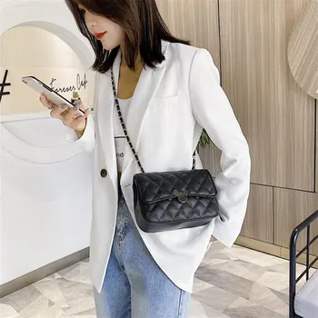

Ladies Bag 2020 Luxury Brand Handbag Designer Bag PU Leather Chain One Shoulder Messenger Bag Leisure Baita Ladies Small Handbag