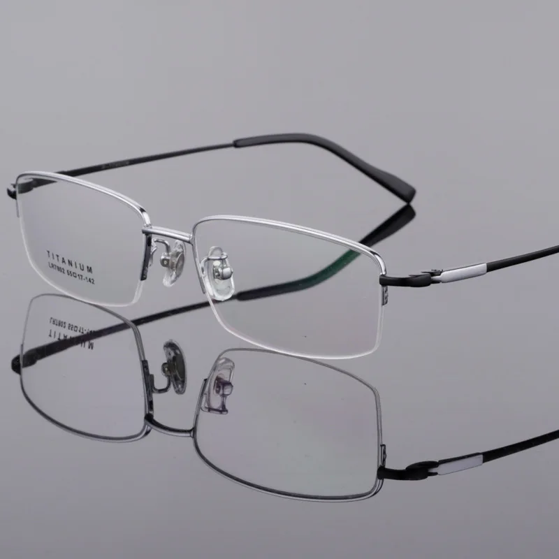 55-17-142 высококачественные очки с оправой из чистого титана Модные металлические очки мужские повседневные деловые очки оправа для оптических очков