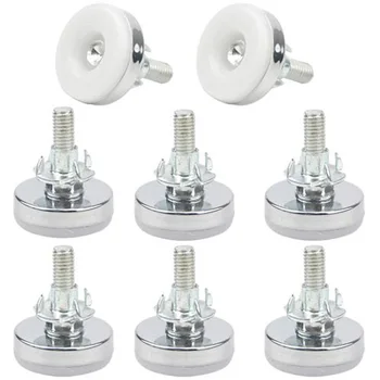 

8 Pairs M8 33mm Furniture Levelers Table Leveling Foot Adjustable w/T-Nuts (8 PCS Furniture Leg Screws & 8 PCS T-Nuts)