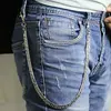 Flat Necklace Metal Wallet Chain Leash Pant Jean Keychain Ring Clip Men's Hip Hop Flat Stainless Steel Jewelry ► Photo 2/6