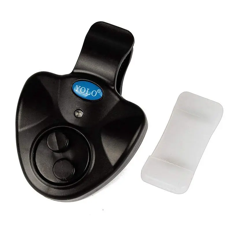 

YOLO Electronic Fishing Bite Indicator LED Light Sound Alarm Alert Bell Clip On Fishing Rod Wrapped