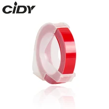 CIDY 1 шт. красный цвет совместимый для DYMO 1610 12965 1880 производитель Этикеток DYMO 3D пластик тиснение Xpress этикетка 9 мм* 3 м MOTEX E101