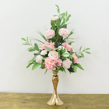 

MODERN WEDDING DECORATION SILUMATION SILK FLOWER METAL FLOWERWARE HOTEL FURNISHING CRAFTS ROAD LEAD T STATION FIGURINES ORNAMENT
