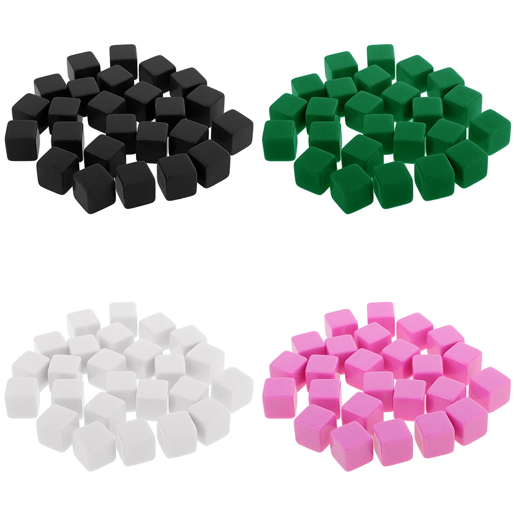 25pcs Blank Dice 6 Sided D6 Dice Set For D&D RPG Party Playing Game Dice Toys