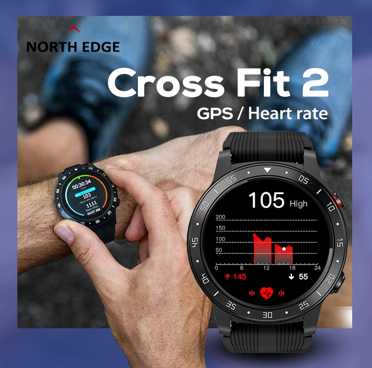 

Camping and health monitoring in one Sports Watch, BUILT-IN GPS, compass, Accurate Heart Rate Monitoring, bluetooth voice calls