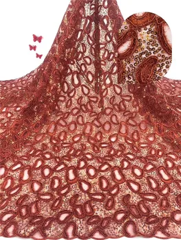 

High class evening dress material French tulle net lace fabric PDN726(5yards/lot) many color