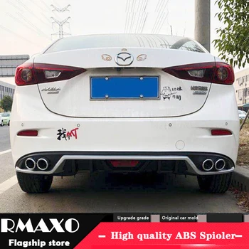 

For Mazda 3 Axela ABS Rear Bumper Diffuser Bumpers Protector For 2017-2019 DCK Axela Body kit bumper rear lip rear spoiler