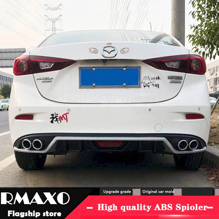 Защитные бамперы для заднего бампера Mazda 3 Axela ABS комплект кузова DCK 2017 2019|Обвесы| |