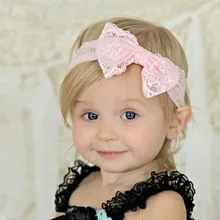 Европа и Америка Горячая Распродажа-Младенцы Дети Кружева бант повязка для волос новорожденных головной убор Детские аксессуары для волос