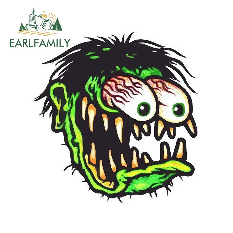 Earlfamily 13Cm X 12.6Cm Rat Fink Car Sticker Per Rat Rod Hot Rod Racing Toolbox Beer Fridge Man Cave Vintage Decal