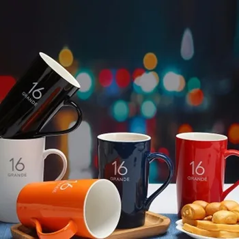 

Diy Custom Made Drinking Glass Ceramics with Handle Milk Coffee Cup High Capacity Beverage Container Home Tea Set Holiday Gift