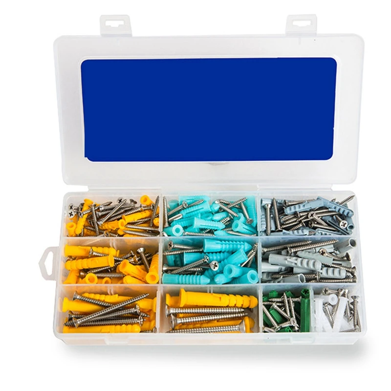 

482Pcs/Set Plastic Expansion Drywall Anchor Screws Tapping Screw Set M3.5 M4.2 M5 M6 Stainless Steel Expansion Tube Wall Plug