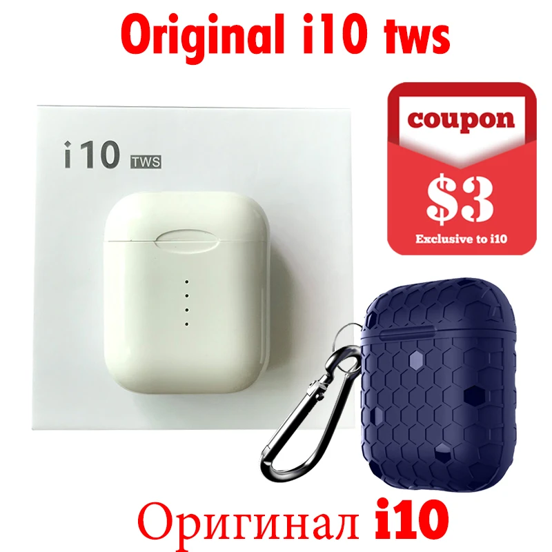 Скидка Оригинальные наушники i10 TWS Bluetooth 5,0 с сенсорным управлением, беспроводные Bluetooth наушники, бинауральные беспроводные гарнитуры для телефона