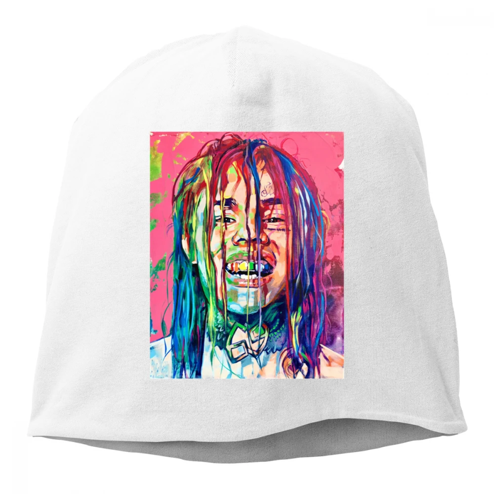 6ix9ine 7 принт вязанная хлопковая шапка Skullies унисекс для мужчин и женщин Хеджирование Кепка весна осень уличная повседневная спортивная хип-поп шапка шапочки