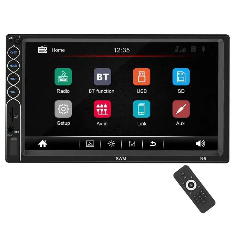 SWM N6 2 DIN автомобильный стерео видео MP5 плеер 2din 7 дюймов сенсорный экран Bluetooth USB AUX FM Автомагнитола резервная камера мультимедийный плеер