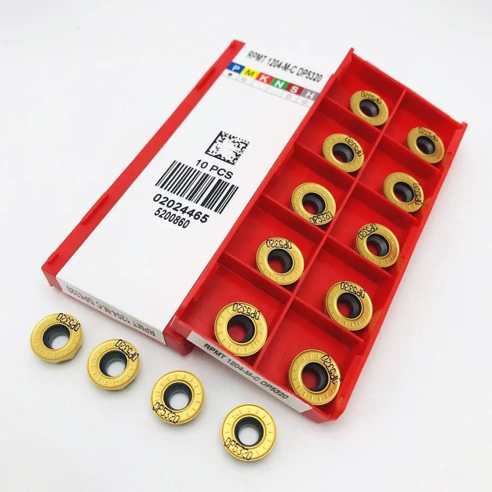 

50PCS RPMT1204 M C DP5320 carbide CNC lathe parts tool RPMT 1204 machine tool accessories milling insert RPMT turning tool