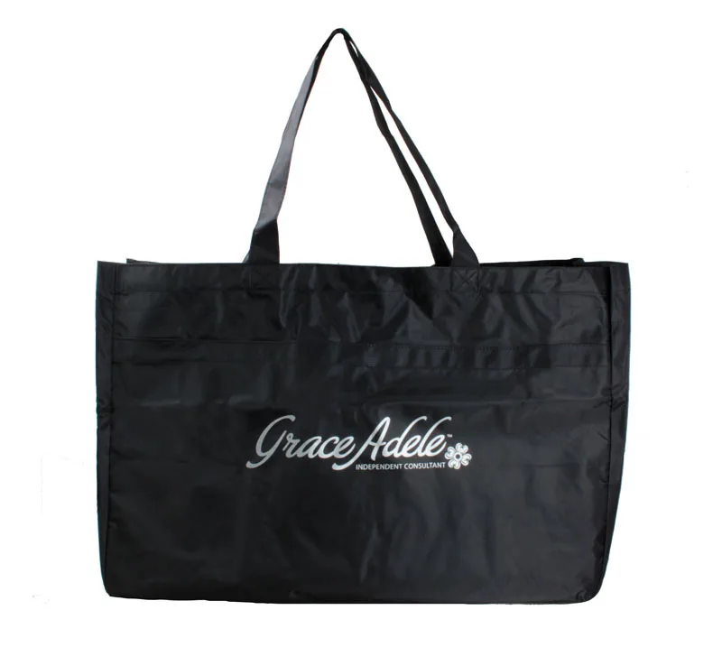 

Black And White with Pattern Ultra Large Shopping Bag Travel One-Shoulder Handbag Dacron Storage Carry Bag