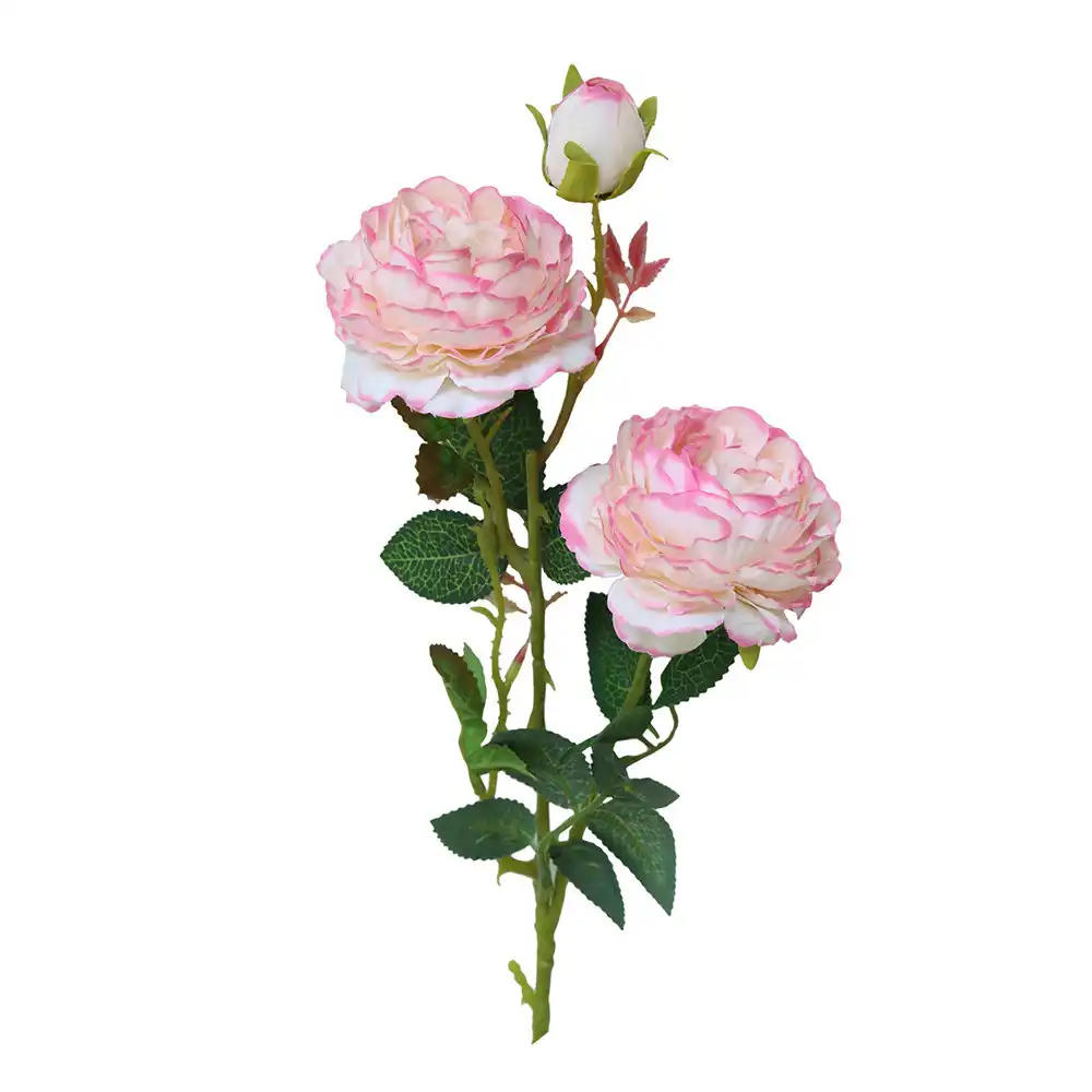 20 artificial silk fake western rose flower peon