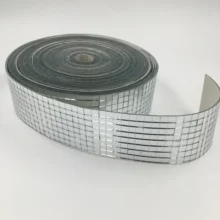 Сдержанные зеркальные мозаичные наклейки серебро