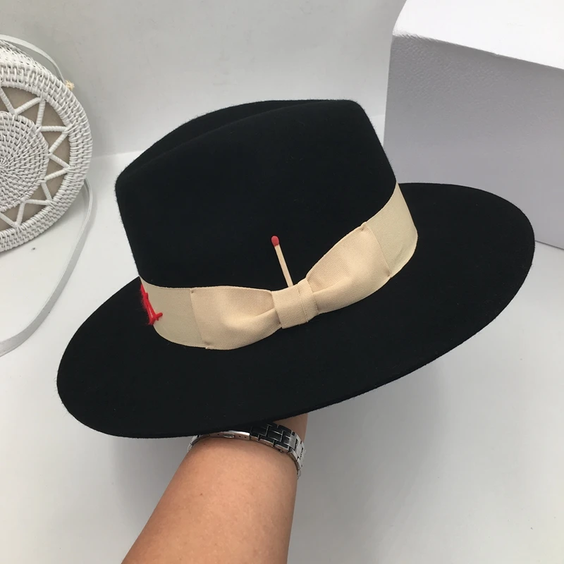 azul vaquero sombrero de fieltro con visera ancha amarillo y rosa WAN(#Dark Grey) estilo Jazz de Panamá negro rojo Sombrero de ala ancha para hombre y mujer azul vaquero sombrero de fieltro con visera ancha amarillo y rosa WAN(#Dark Grey) estilo Jazz de Panamá negro rojo Sombrero de ala ancha para hombre y mujer