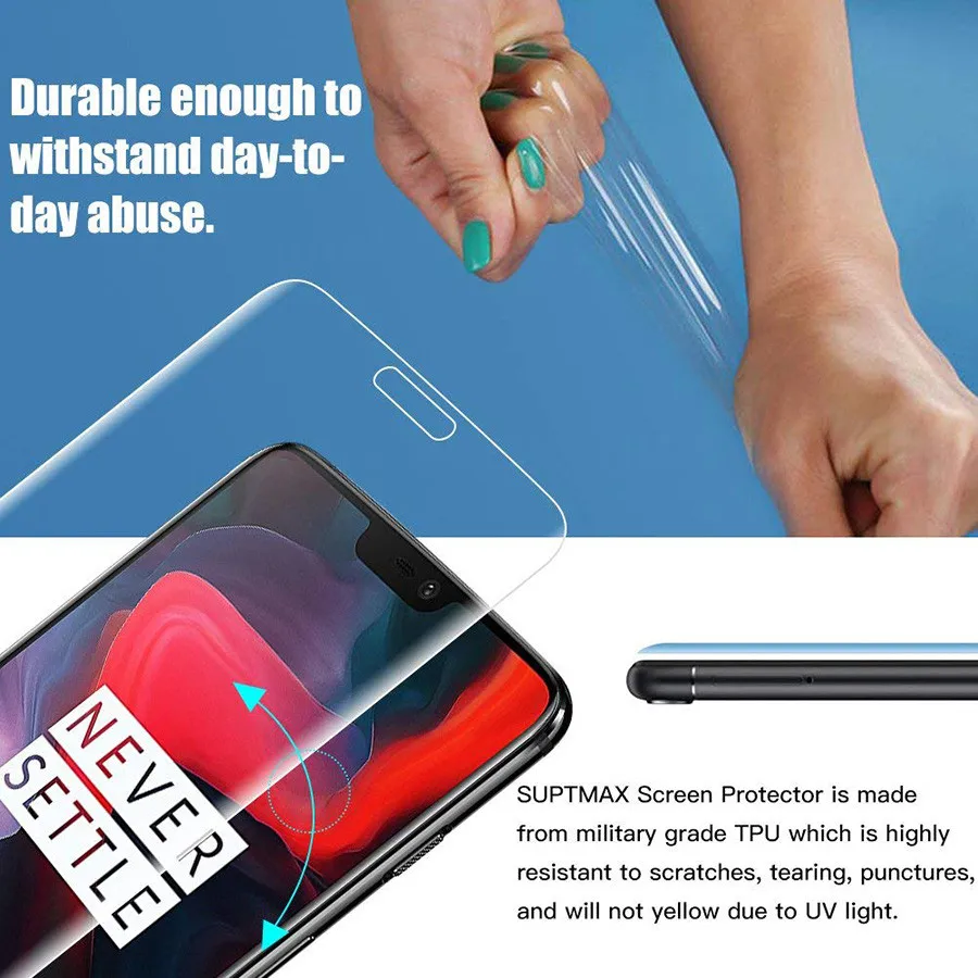 22D Защитная Гидрогелевая наклейка пленка для Oneplus 7T 7 Pro 6 6T1 + 6T Премиум из мягкого