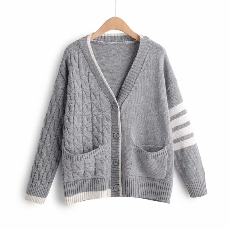 

The European and American fashion cardigan sweater XL38-2054