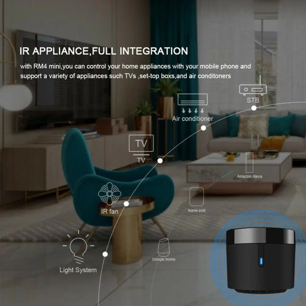 Мини Универсальный Интеллектуальный WiFi/IR/4G беспроводной ИК-пульт дистанционного управления IOS Android Smart через новую автоматическую J1Y6
