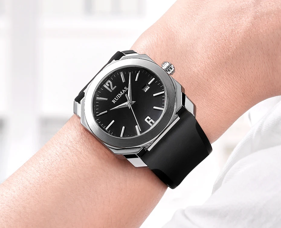 RUIMAS часы Топ люксовый бренд мужские модные простые Силиконовые кварцевые часы мужские s повседневные спортивные водонепроницаемые наручные часы с датой мужские часы