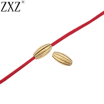 

ZXZ 50pcs Antique Gold Tone Metal Spacer Beads for Necklace Bracelet DIY Jewelry Making Findings