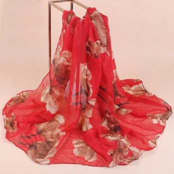 

2020 FAL/WIN Refreshing Kapok Voile scarf silk square hijab cool shawl ladies foulard femme headband hair bufanda mujer shawl