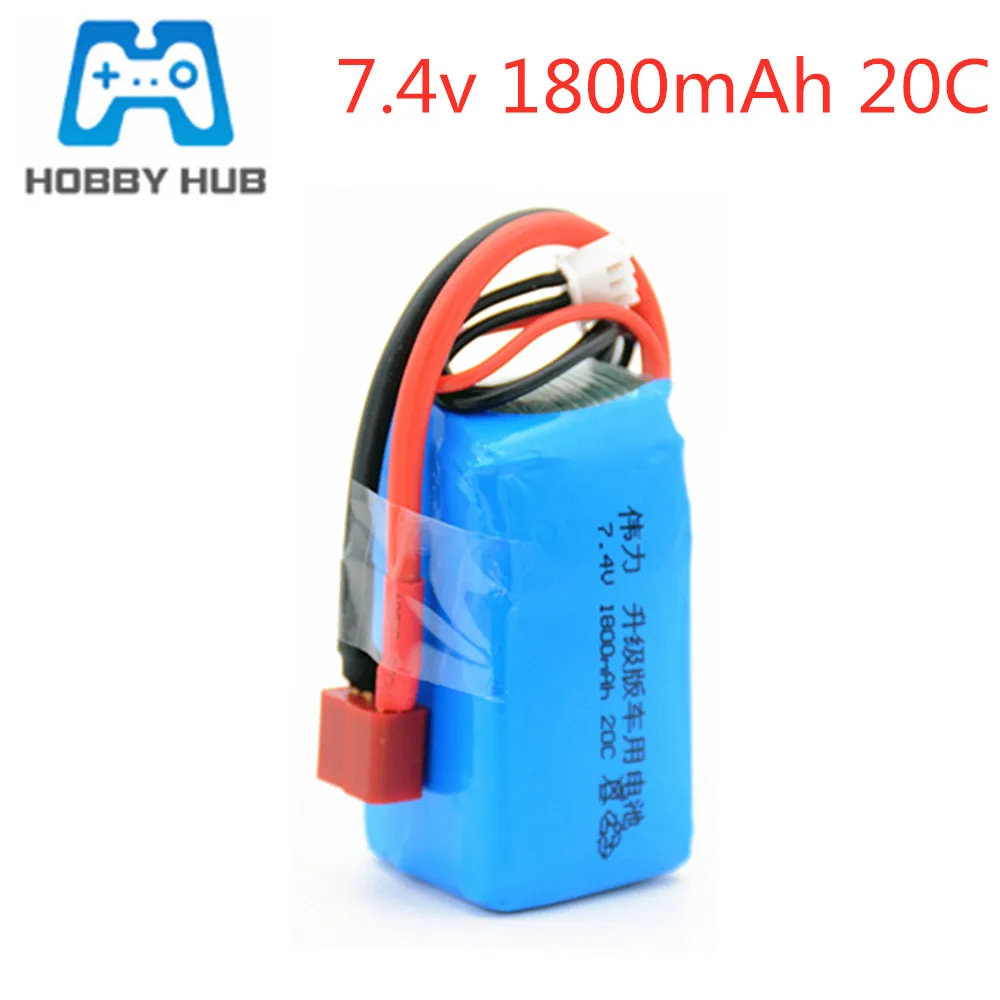Литий полимерная батарея 7 4 В 1800 мАч 20C для Wltoys A959 b A969 Φ запасные части