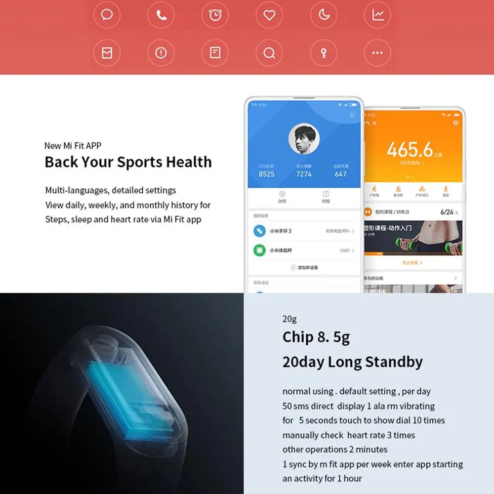 Xiaomi Mi Band 3 умный Браслет OLED экран Смарт-Браслет фитнес-трекер спортивный водонепроницаемый мониторинг сердечного ритма