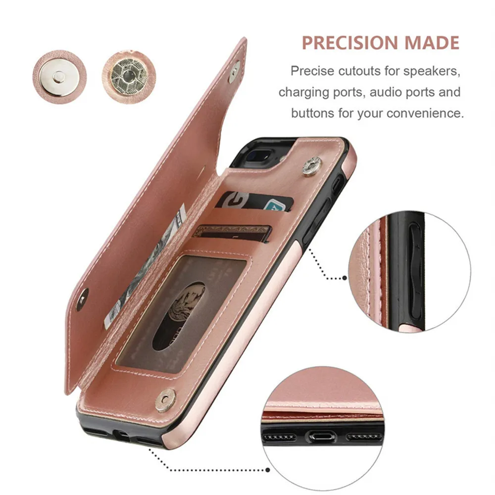 2 in 1 Unique Dual-use Card Wallet Flip Leather Phone Case For IPhone 7p/8p Shockproof Anti-scratch Lightweight Phone cover 