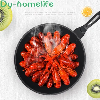 

30/32 Inch European Single Handle Round Maifan Stone Coated Non-stick Pan Household Open Flame Induction Cooker Available