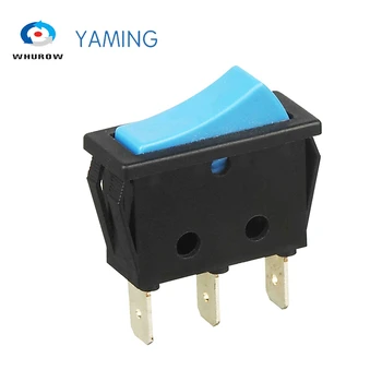 

Rocker Switch KCDF-108 Mini Blue Push Button 2 Position 5A 3 Pins Electrical Copper Reset Small Size (10PCS)