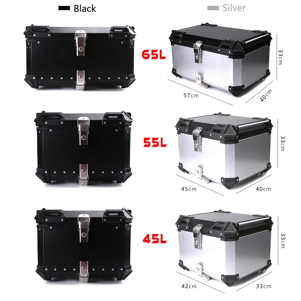 45L 55L 65L Motorcycle Rear Trunk Storage Top Tool Box Waterproof ...