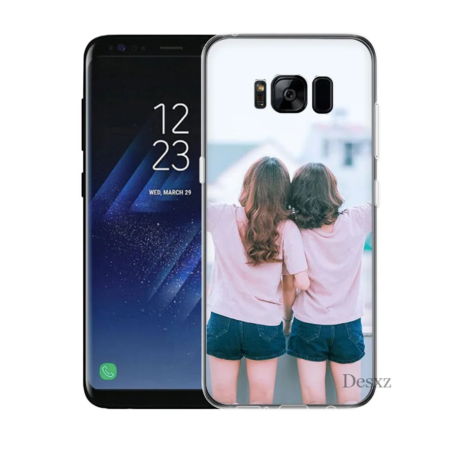 Задняя накладка чехла из ТПУ для samsung Galaxy S7 Edge S8 S9 Plus Note 8 9 BFF лучшие друзья девчачьи