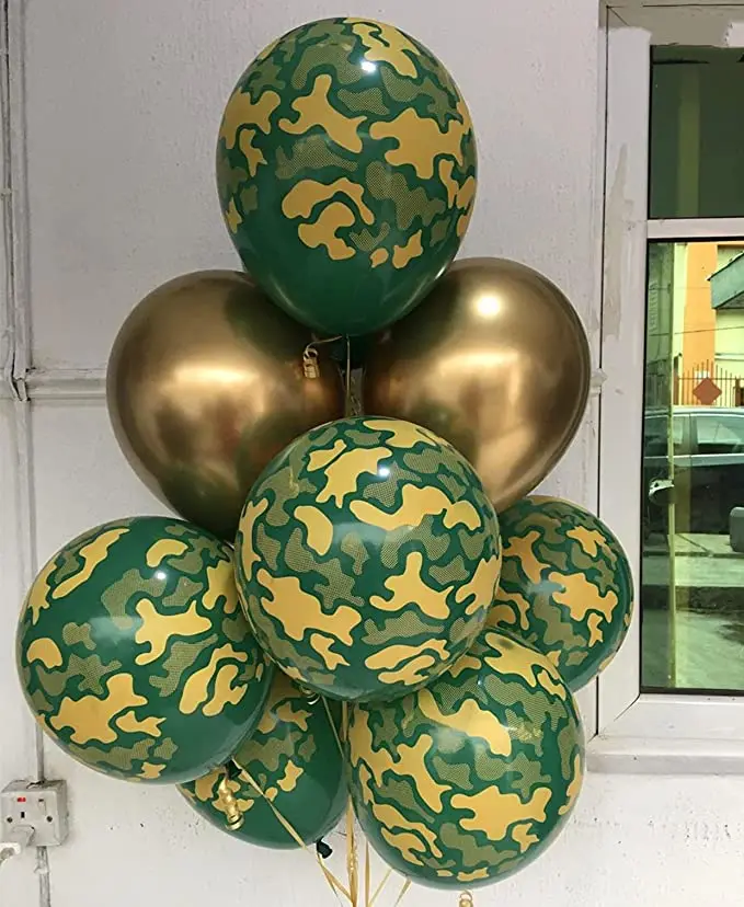 70 Stück Tarnung Latex Ballons – Ideal Für Militär- & Jagd-Partys