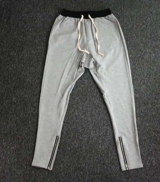 27-46 New Men's Clothing Justin Bieber Zip Jogger Pants Harem Pants Costume Plus Size Stage Singer Costumes