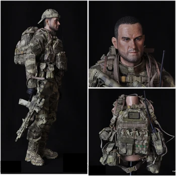 

Hot 1/6 30cm Soldier Model Suit Realistic Headsculpt DIY Handmade Soldier US Army A-TACS Ruins Camouflage Educational Toy Gift