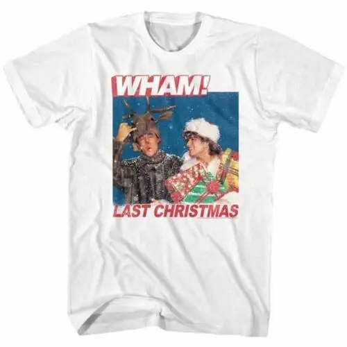 

OFFICIAL WHAM New T SHIRT George Michael Last Christmas in SIZES SM - 5XL Round Collar Short Sleeve Tee Shirts top tee