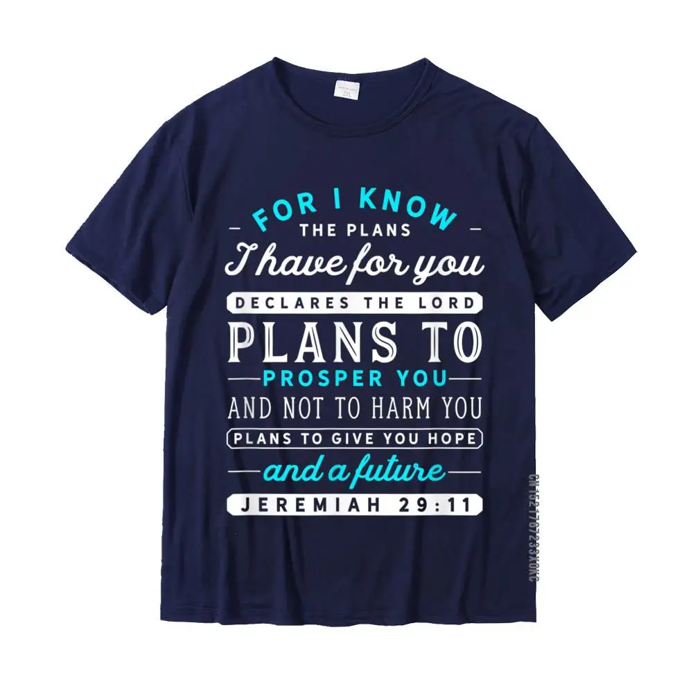 Slim Fit Crewneck T-shirts Summer Tops Shirts Short Sleeve 2021 New 100% Cotton Fabric Custom Tops & Tees Design Mens Christian Jeremiah 29 11 Hope Bible Verse Scripture Quote T-Shirt__MZ21789 navy
